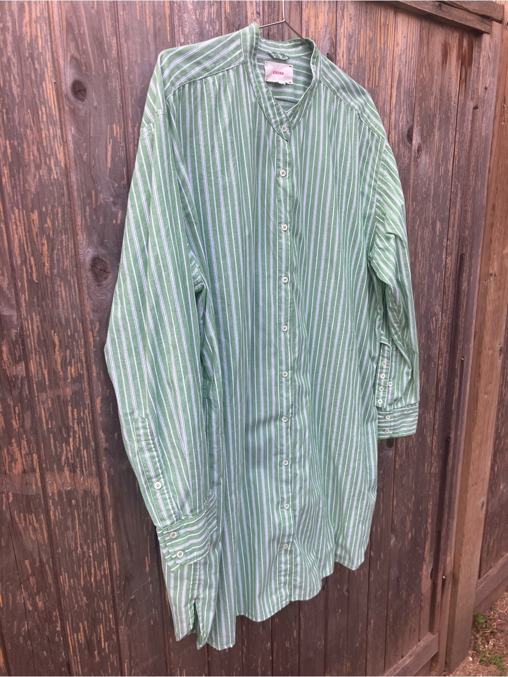 Xirena green striped button up - Picture 6 of 10